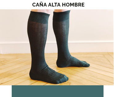 Calcetines de hilo de escocia de hombre de caña alta Four Cottons